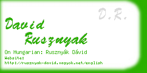 david rusznyak business card